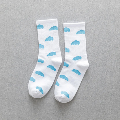 Clouds Socks Summer Thin Tube Socks Korea Autumn Cotton Stocks