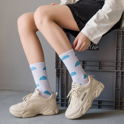 Clouds Socks Summer Thin Tube Socks Korea Autumn Cotton Stocks