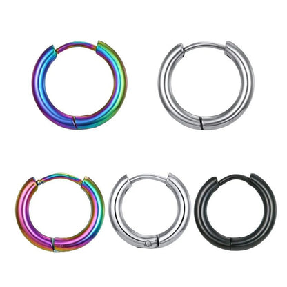 Color Retention Colorful Stainless Steel Ear Buckle Wild Earrings Wholesale