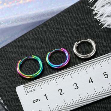 Color Retention Colorful Stainless Steel Ear Buckle Wild Earrings Wholesale