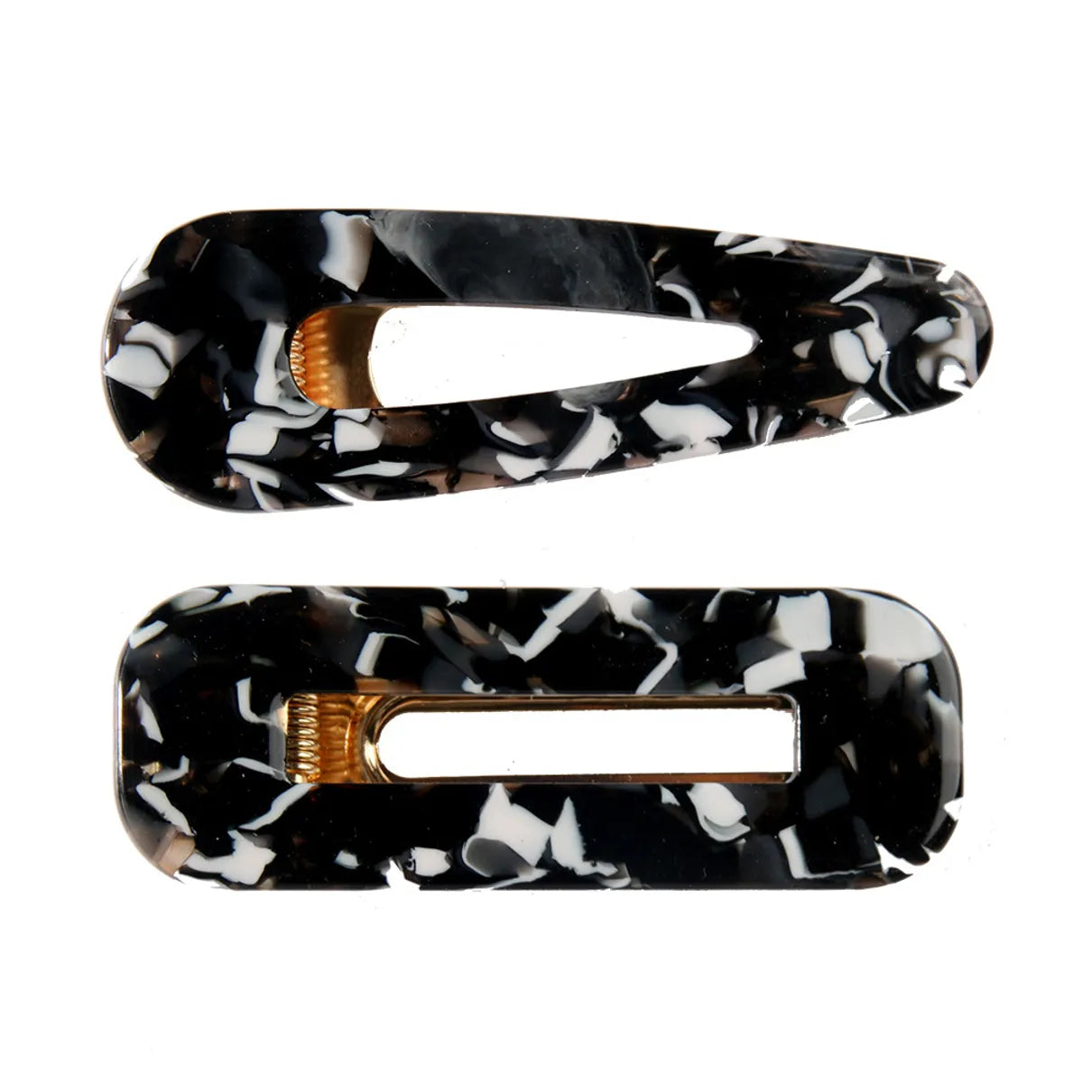 Colorful Geometric-Shaped Hollow Out Two-Piece Hair Clip Set