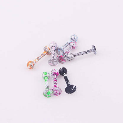 Colorful Paint Stainless Steel Piercing Lip Stud