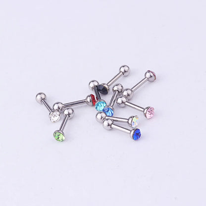 Ear Cartilage Rings & Studs Fashion Geometric 316 Stainless Steel  Diamond