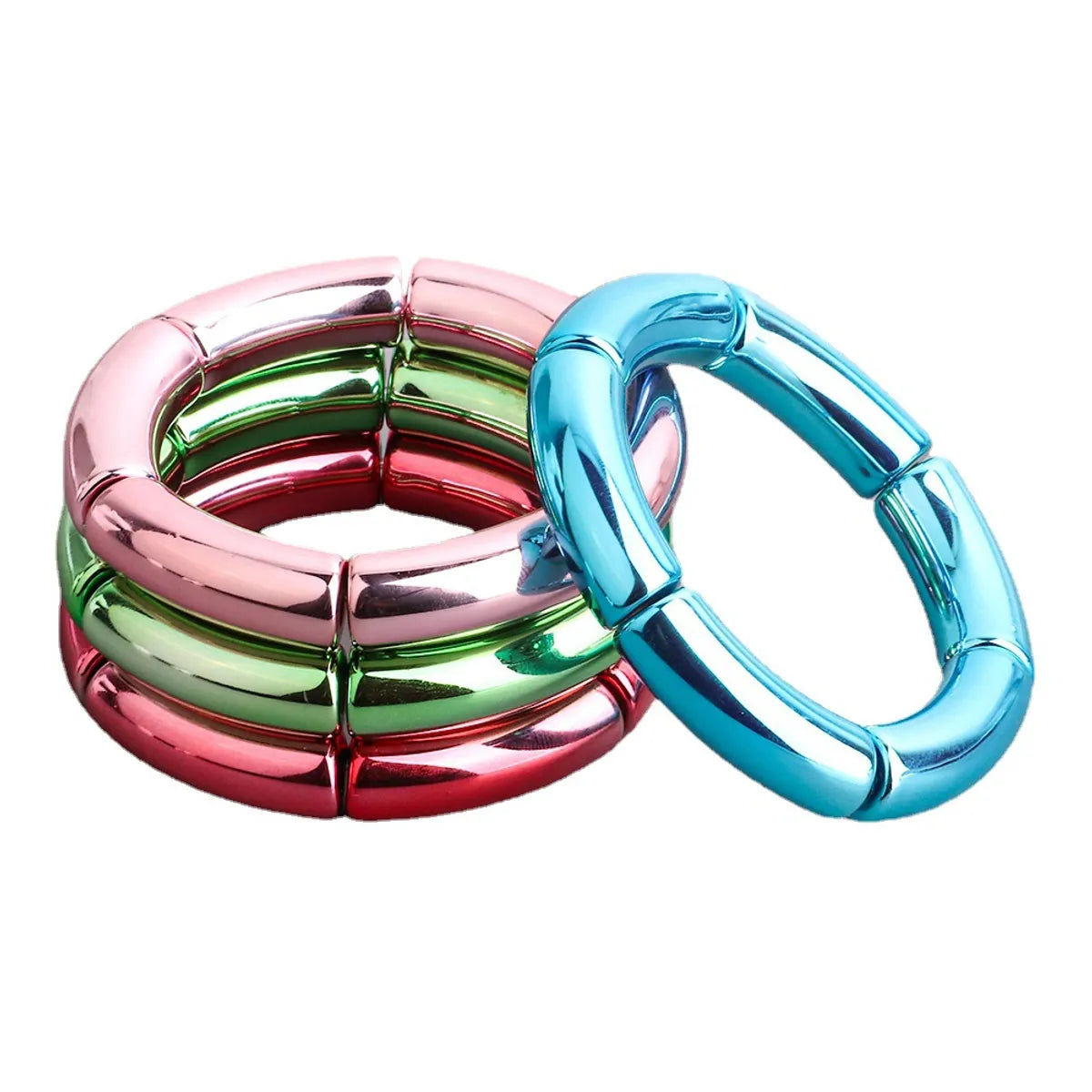 Commute Color Block Arylic Wholesale Bangle