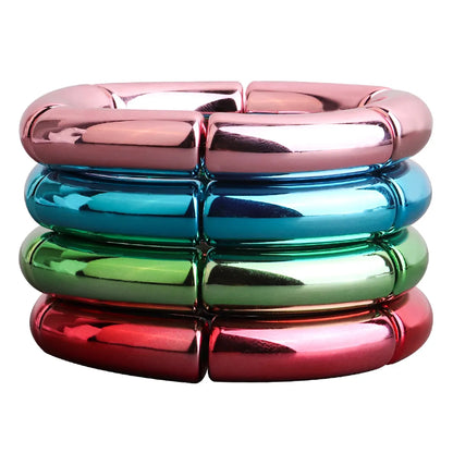 Commute Color Block Arylic Wholesale Bangle