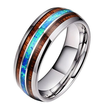 Commute Color Block Stainless Steel Polishing Men'S Rings