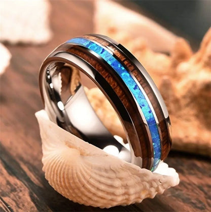 Commute Color Block Stainless Steel Polishing Men'S Rings