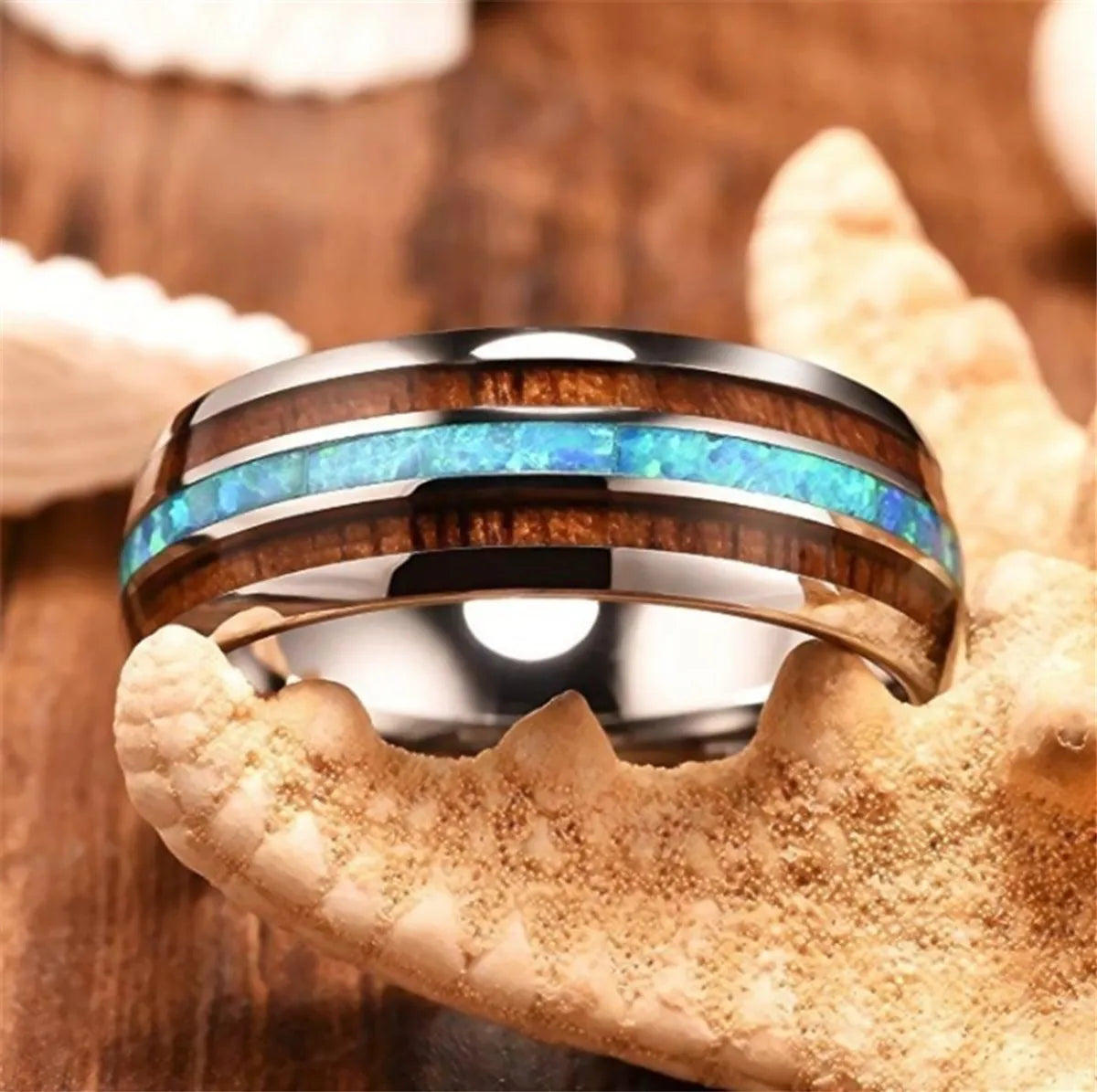 Commute Color Block Stainless Steel Polishing Men'S Rings