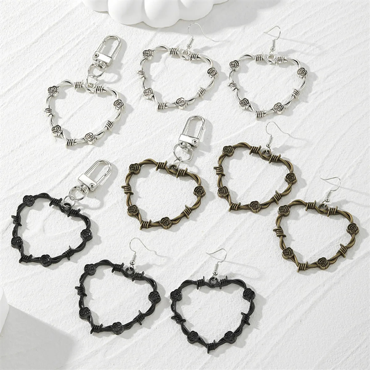 Commute Cool Style Heart Shape Alloy Women'S Jewelry Set