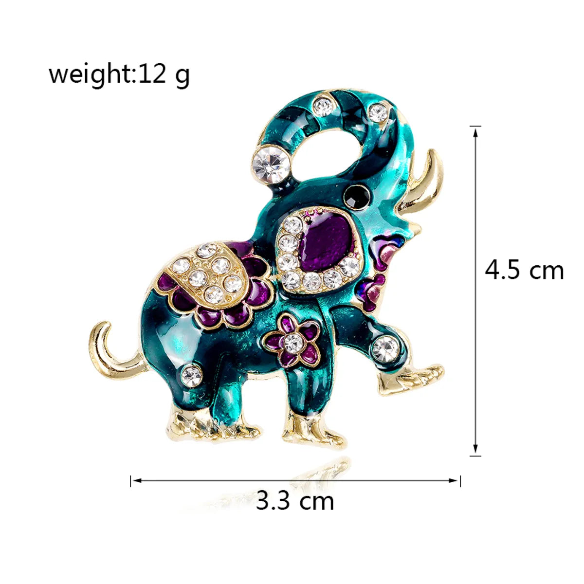 Commute Elephant Alloy Inlay Rhinestones Unisex Brooches