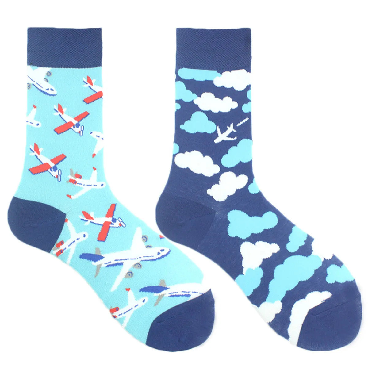 Commute Geometric Animal Abstract Cotton Crew Socks A Pair