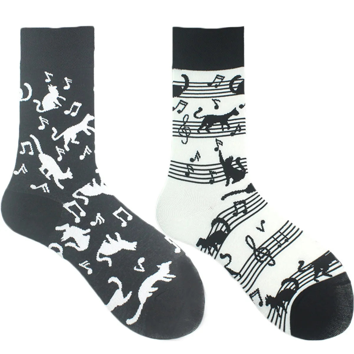 Commute Geometric Animal Abstract Cotton Crew Socks A Pair