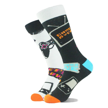 Commute Geometric Animal Abstract Cotton Crew Socks A Pair