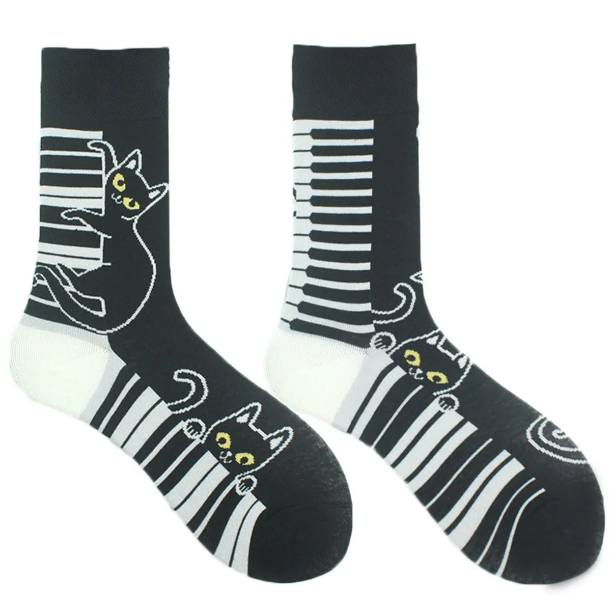 Commute Geometric Animal Abstract Cotton Crew Socks A Pair