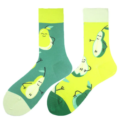 Commute Geometric Animal Abstract Cotton Crew Socks A Pair