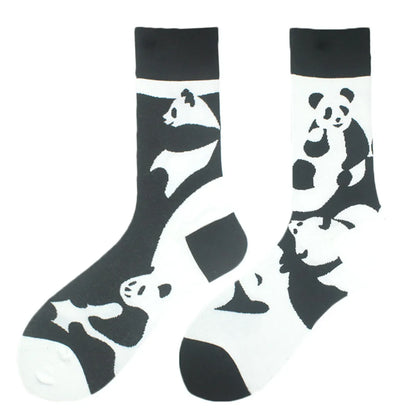 Commute Geometric Animal Abstract Cotton Crew Socks A Pair