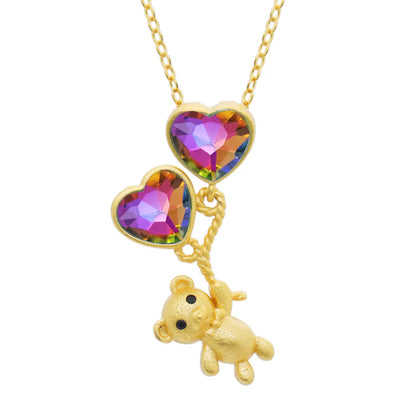 Commute Heart Shape Artificial Gemstones Alloy Wholesale Pendant Necklace