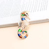 Commute Hippocampus Alloy Inlay Alloy Unisex Brooches