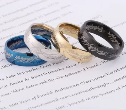 Commute Letter Stainless Steel Plating Unisex Rings