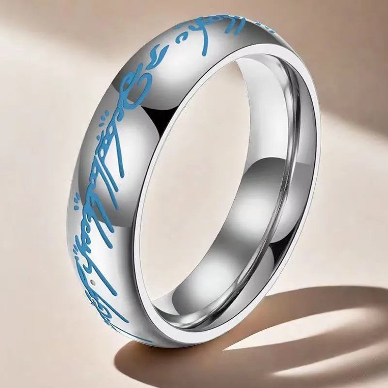 Commute Letter Stainless Steel Plating Unisex Rings