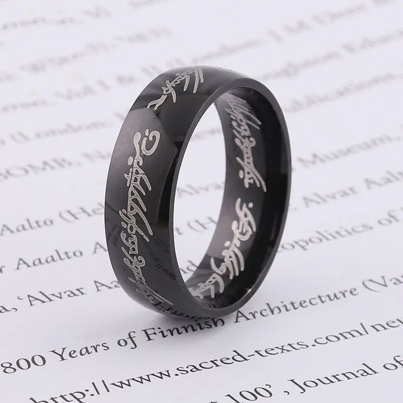 Commute Letter Stainless Steel Plating Unisex Rings