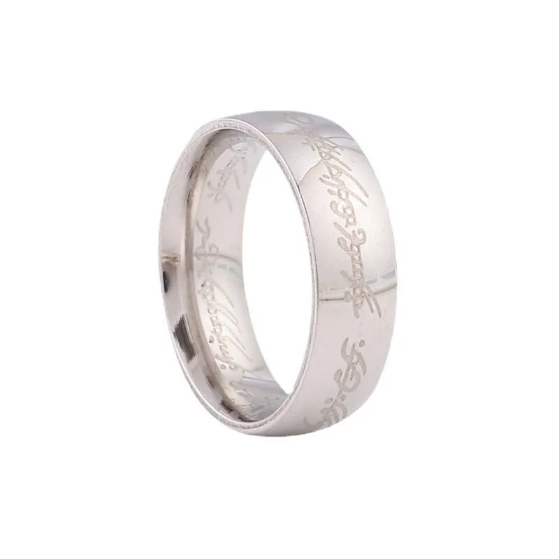 Commute Letter Stainless Steel Plating Unisex Rings