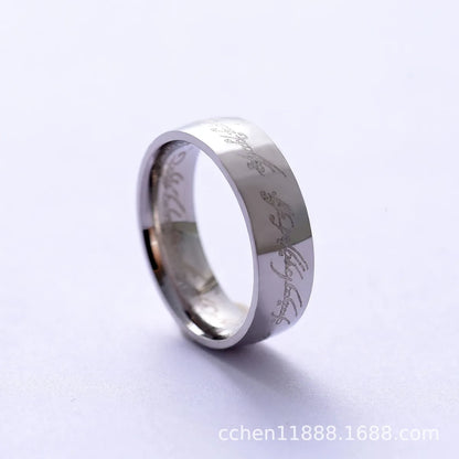 Commute Letter Stainless Steel Plating Unisex Rings