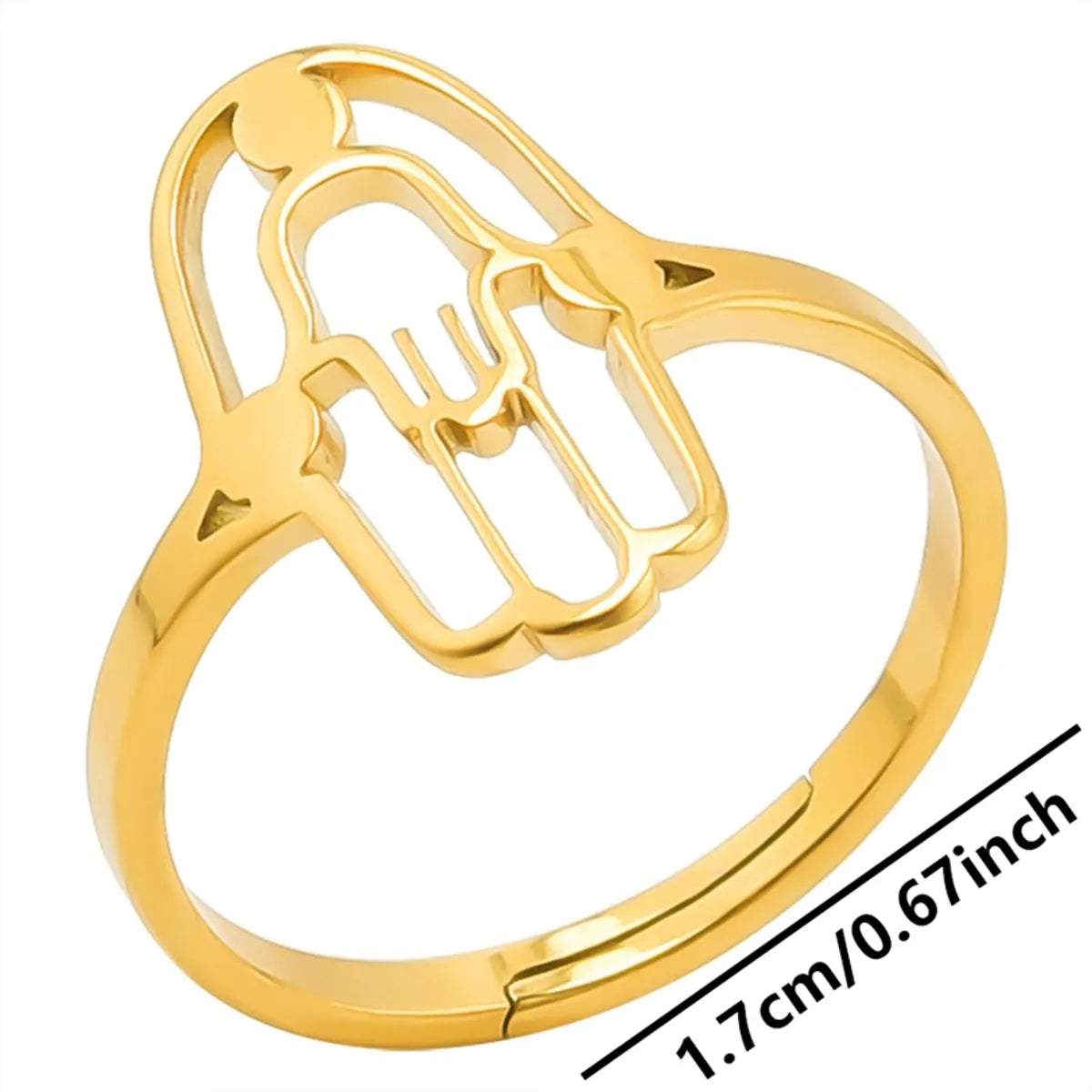 Wholesale Jewelry Commute Palm 304 Stainless Steel 18K Gold Plated Plating Rings