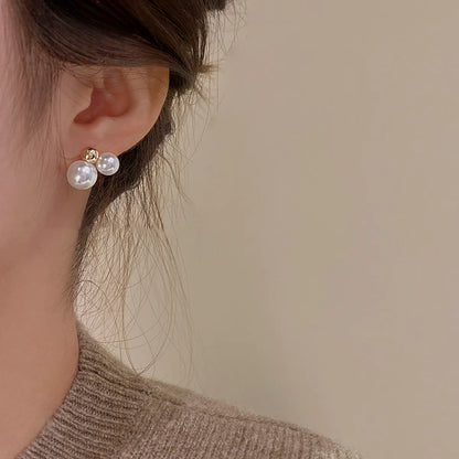 Commute Pearl Alloy Patchwork Women's Ear Studs