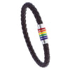 Commute Rainbow Pu Leather Braid Lgbt Pride Month Unisex Bracelets