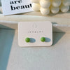 1 Pair Commute Round Patchwork Arylic Ear Studs