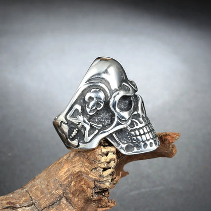 Commute Skull Titanium Steel Stoving Varnish None None Men'S Rings