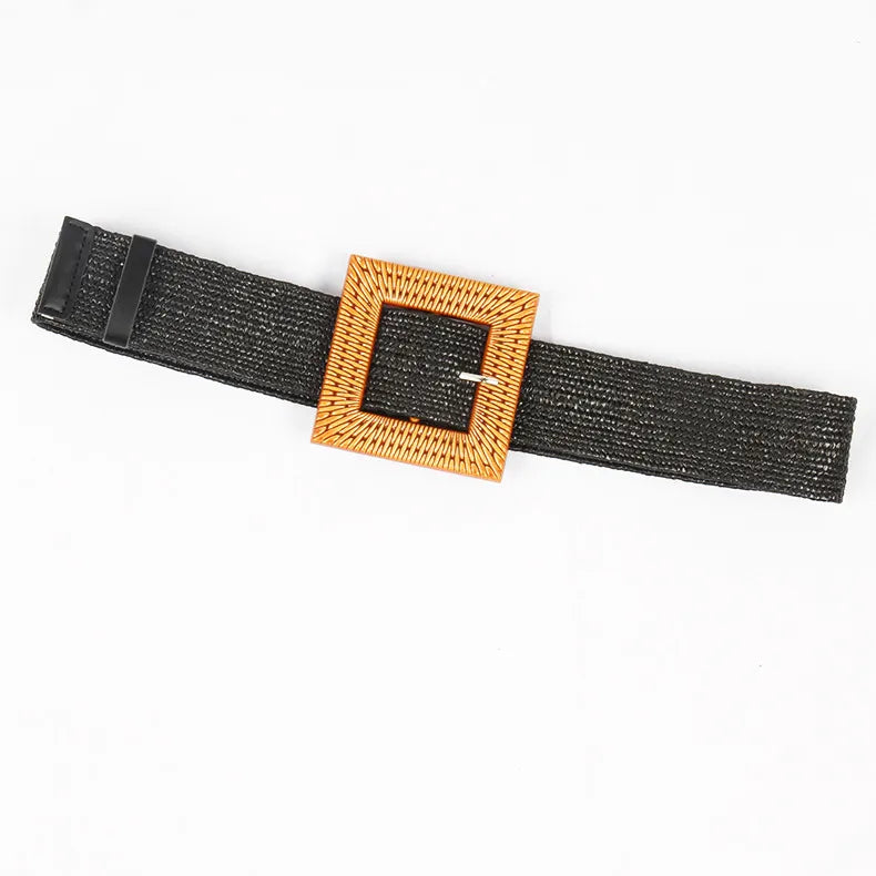 Commute Solid Color Cloth Woven Belt Women'S Woven Belts