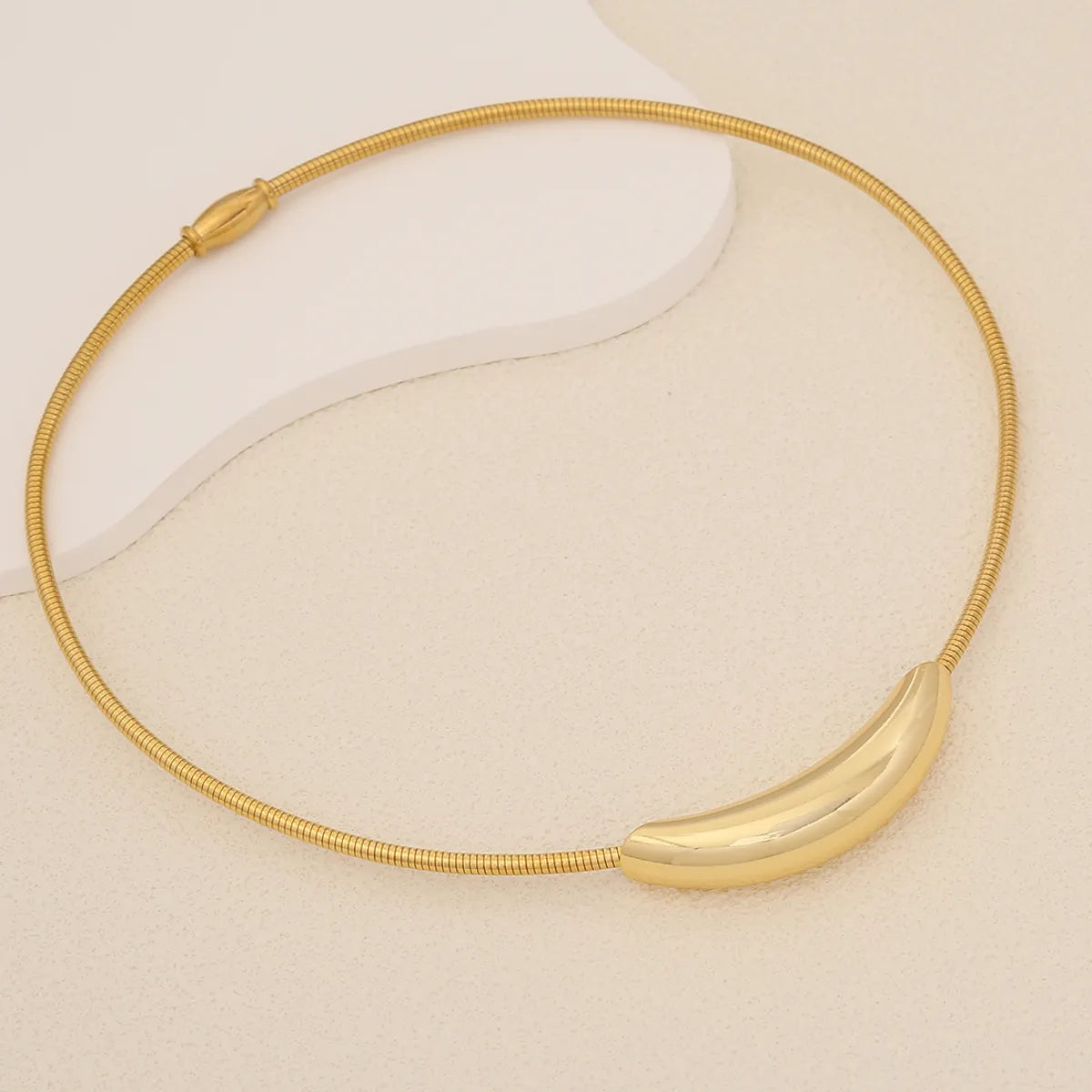 Commute Solid Color Stainless Steel Plating Choker