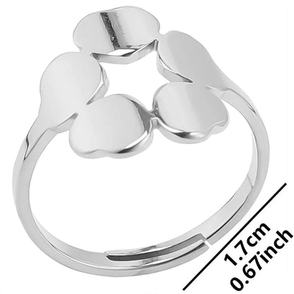 Wholesale Jewelry Commute Solid Color 304 Stainless Steel 18K Gold Plated Plating Rings