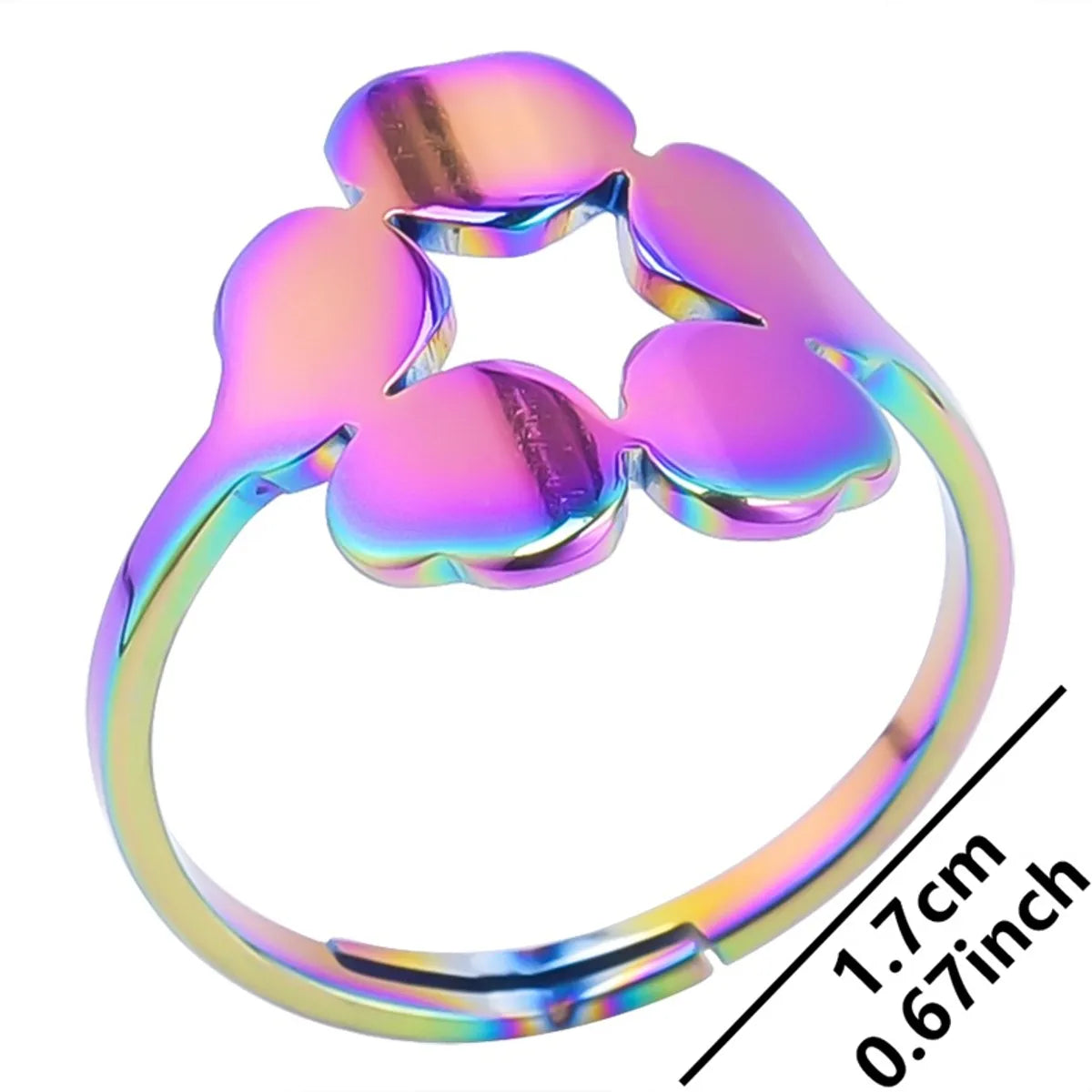 Wholesale Jewelry Commute Solid Color 304 Stainless Steel 18K Gold Plated Plating Rings