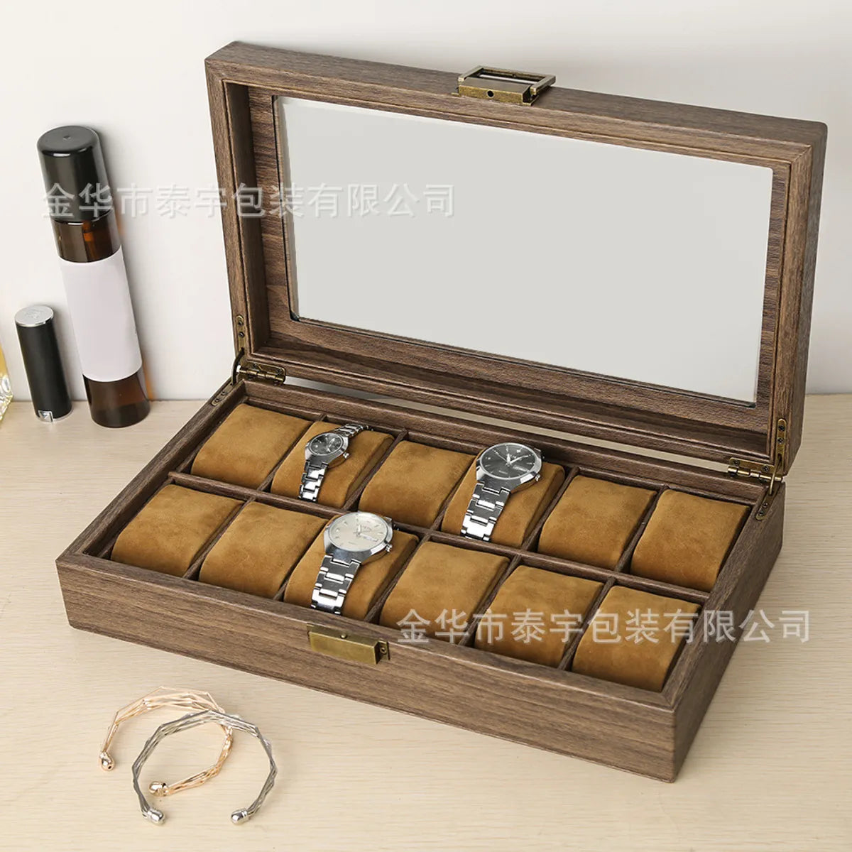 Commute Solid Color Wood Jewelry Boxes