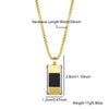 Commute Square Stainless Steel Polishing Plating 18k Gold Plated Men'S Pendant Necklace