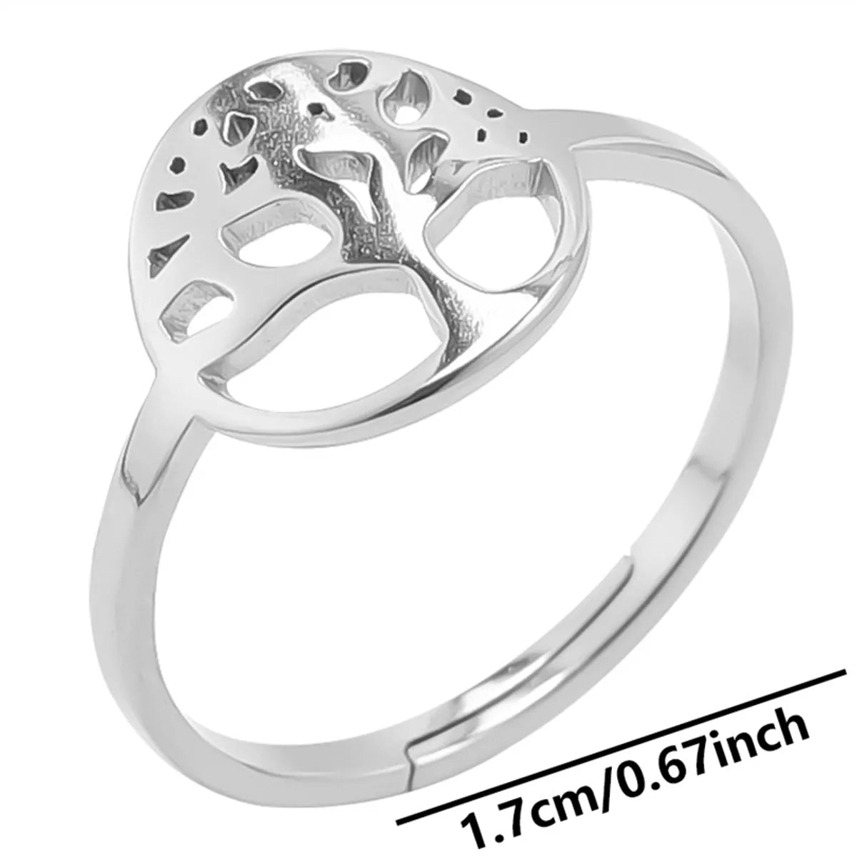 Wholesale Jewelry Commute Tree 304 Stainless Steel 18K Gold Plated Plating Rings