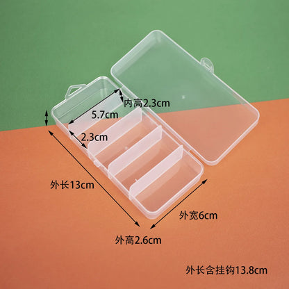 Compartment Plastic Desktop Storage Transparent Jewelry Packing Box