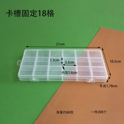 Compartment Plastic Desktop Storage Transparent Jewelry Packing Box