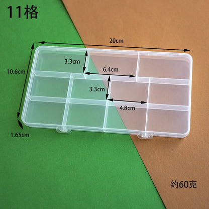 Compartment Plastic Desktop Storage Transparent Jewelry Packing Box