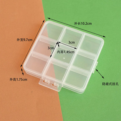 Compartment Plastic Desktop Storage Transparent Jewelry Packing Box