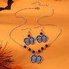 Cool Style Butterfly Skull Zinc Alloy Halloween Women'S Jewelry Set