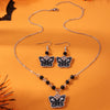 Cool Style Butterfly Skull Zinc Alloy Halloween Women'S Jewelry Set