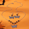 Cool Style Butterfly Skull Zinc Alloy Halloween Women'S Jewelry Set