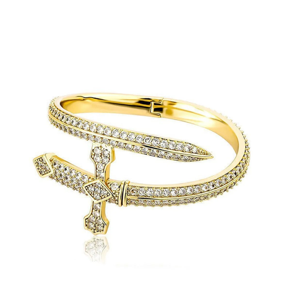 Cool Style Cross Zircon Alloy Wholesale Bangle