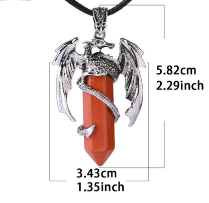 Cool Style Dragon Rope Copper Plating Inlay Natural Stone Unisex Pendant Necklace Necklace Pendant