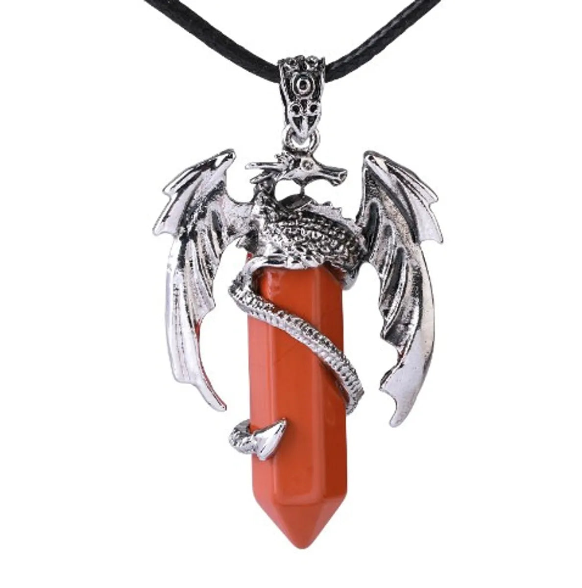 Cool Style Dragon Rope Copper Plating Inlay Natural Stone Unisex Pendant Necklace Necklace Pendant