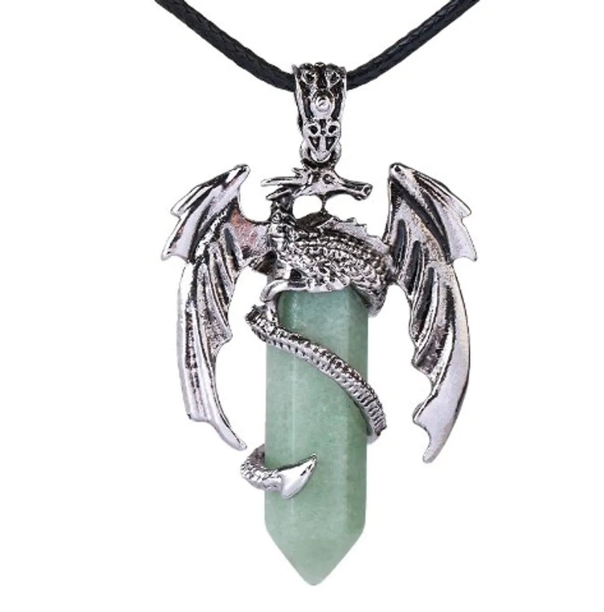 Cool Style Dragon Rope Copper Plating Inlay Natural Stone Unisex Pendant Necklace Necklace Pendant